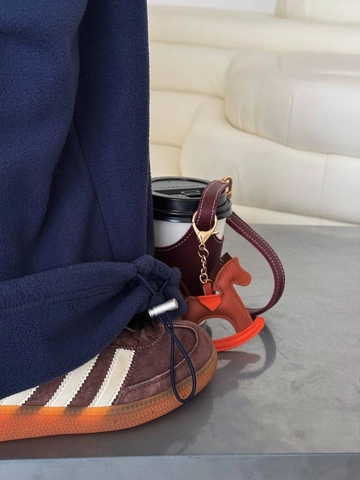 Felpa Con Zip A Un Quarto E Pantaloni Larghi Tuta In Pile Di Cotone Stile Americano Retrò Ricamata Per Donna