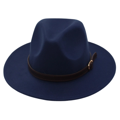 Chapeau Fedora Pour Enfants Large Bord En Feutre De Polyester Avec Boucle De Ceinture En Cuir Décorative Style Rétro