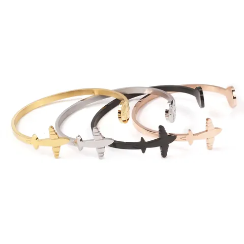 Brazalete Avión Mapa Del Mundo Acero Inoxidable Travel The World Grabado Ajustable Para Mujer Regalo De Viaje