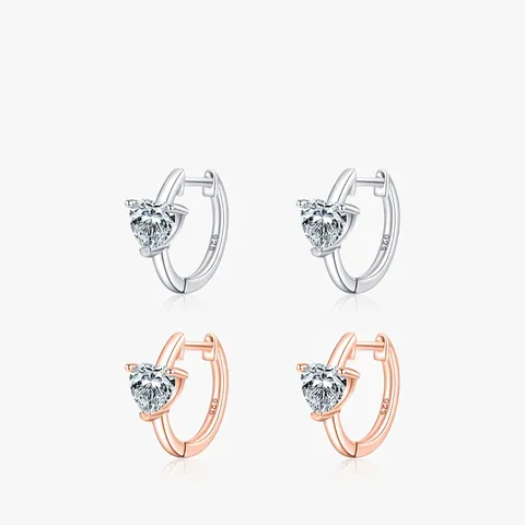 925 Sterlingsilber Herz Huggie Hoop Ohrringe Für Damen Funkelnde Strass Süß Romantisch Stil Schmuck Für Täglich Dating