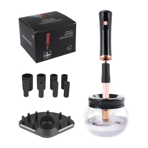 Elektrische Make-up Kwastenreiniger Automatische Spinner Droger Machine Draagbare Professionele Cosmetische Kwast Wasgereedschap Met Meerdere Hulzen