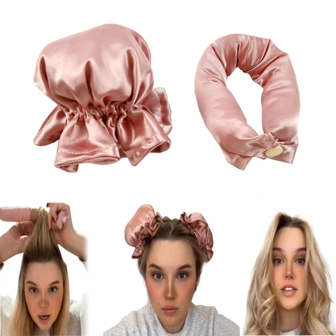 Bigodini Per Capelli Senza Calore Raso Raso Cuffia Da Notte E Nastro Ricci Pigri Strumenti Per Lo Styling Dei Capelli