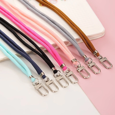 Lanyard Neck Strap For ID Badge Holder Mobile Phone Keys Braided Nylon With Quick Release Buckle Metal Lobster Clasp