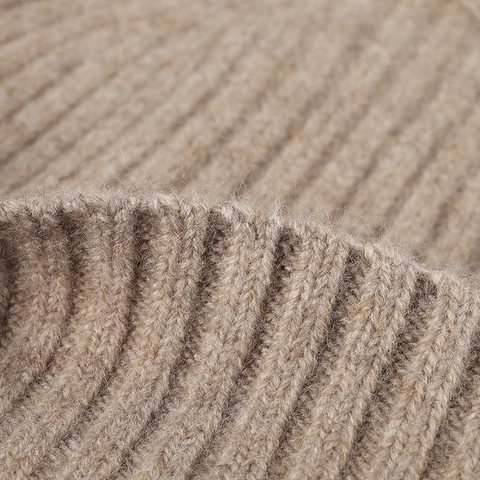 Einfarbig Wolle Strickmütze Für Damen Winter Warm Rippenstrick Mütze Outdoor Winddicht Weich Umschlag Mode Mütze