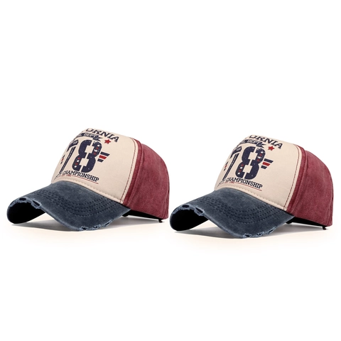 Casquette De Baseball Vintage Distressed Patchwork California 78 Imprimé Style Varsity Rétro Ajustable Chapeau Soleil