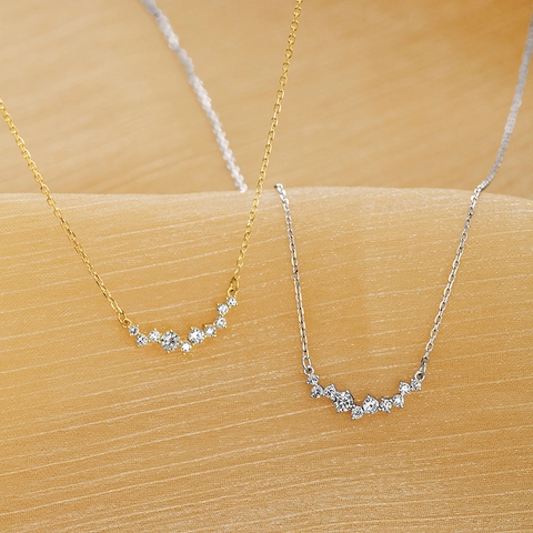 Collier Sourire En Argent Sterling 925 Pour Femmes Pendentif Arc En Zircone Étincelant Bijoux De Mode Élégants Minimalistes