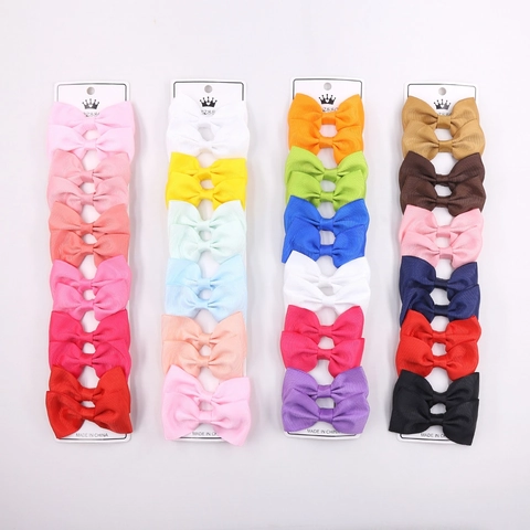 Bow Hair Clips Grosgrain Ribbon Alligator Clips Colorful Hairpins For Babies Toddlers Girls Cute Boutique Accessories