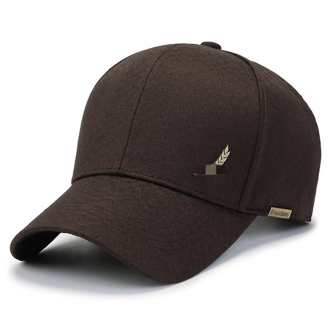 Men Baseball Cap Cotton Polyester Wheat Ear Metal Decor Freedom Tag Sun Protection Outdoor Adjustable Sun Hat Elegant