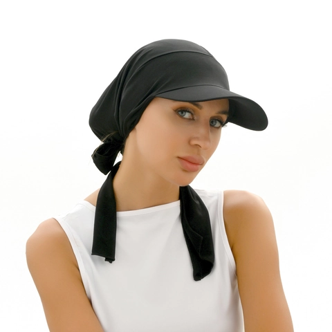 Women Fashion Visor Turban Hat Pleated Bowknot Lacing Cap Solid Color Polyester Sunshade Specialty Headscarf For Women