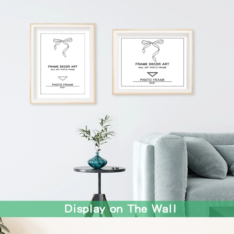 Modern Wood Grain Picture Frame Desktop Stand And Wall Hanging Photo Holder Minimalist Home Office Decor Display