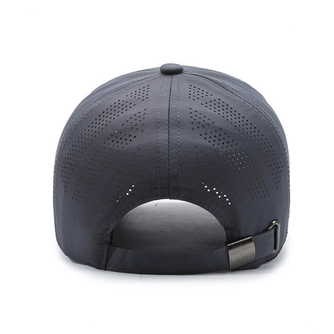 Unisex Ademende Baseballpet Sneldrogend Polyester Lasergaten Sportmuts Verstelbaar Voor Hardlopen Buiten Vissen