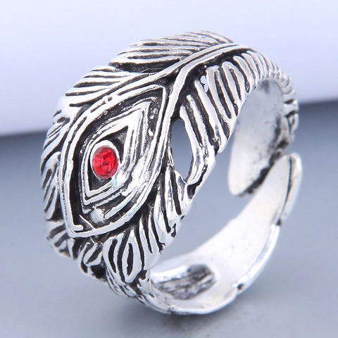 Bagues Ajustables Ouvertes En Alliage Rétro Vintage Gothique Serpent Dragon Plume Gravée Bijoux De Mode Ethnique Pour Femmes Hommes