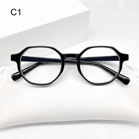Retro Irregular Polygon Anti Blue Light Glasses PC Frame Candy Color Fashion Decorative Eyewear For Adult