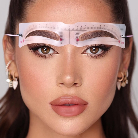 Eyebrow Powder Stamp Sponge Brushes And Head Mount Templates Waterproof Long Lasting Professional Makeup To Shape Brows