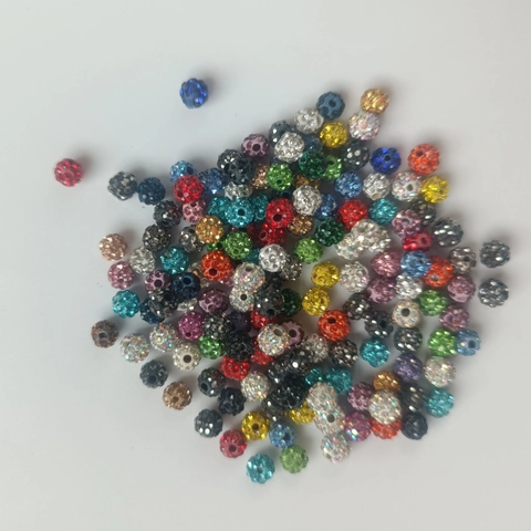 Strass Pavé Polymeerklei Disco Ball Kralen Glinsterende Shamballa Ronde Losse Kralen Voor DIY Sieraden Maken Armband