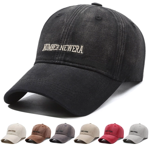 Cappello Da Baseball In Cotone Lavato Vintage Regolabile Cappello Sole Ricamo Lettere Sport Casual Uomini Donne