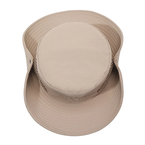 Outdoor Sonnenhut Atmungsaktives Mesh Polyester Breitkrempiger Boonie Hut Mit Verstellbarem Kinnriemen Zum Wandern Angeln