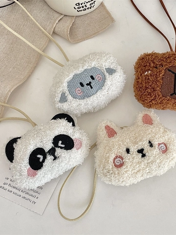 Simpatici Ciondoli Per Borse Animali In Peluche Sherpa Panda Coniglio Pendente Cartone Animato Con Cordino Per Accessori Zaino Studente