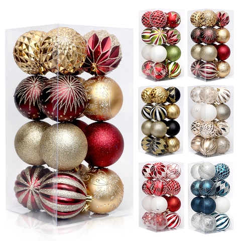 Palle Di Natale In Plastica Dipinte Infrangibili Decorazioni Appese Per Albero Di Natale Design Assortiti Decorazione Festiva
