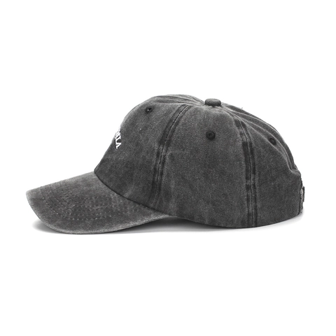 Washed Cotton Baseball Cap California 1987 Letter Embroidery Retro Style Adjustable Sun Protection Breathable Unisex Hat