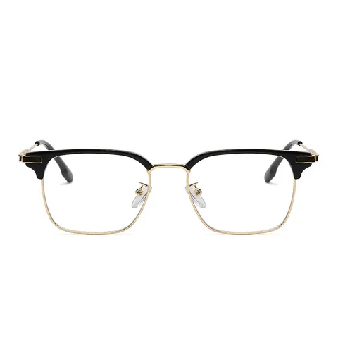 Mode Quadratische Rahmen Sonnenbrille Anti Blaulicht TR90 Metall Retro Business Browline Brillen Für Herren Damen