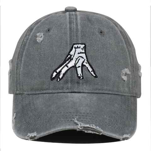 Vintage Gewaschene Baumwolle Baseballkappe Distressed Loch Hand Stickerei Verstellbare Outdoor Sonnenhut Für Damen Herren