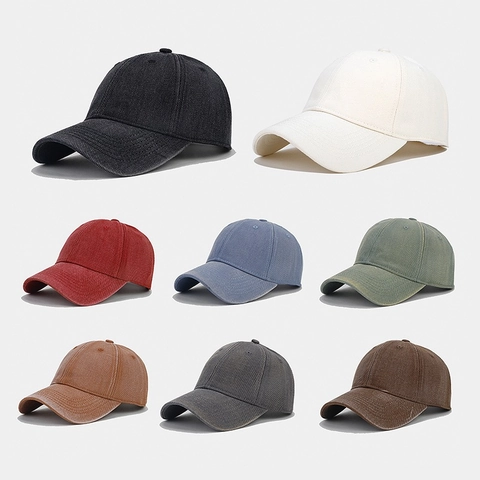 Gorra De Béisbol Vintage De Algodón Lavado Color Sólido Ajustable Sombrero De Sol Al Aire Libre Para Hombres Mujeres Retro