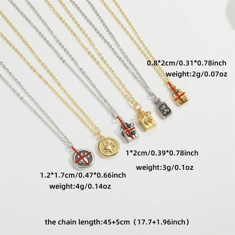 Französisches Retro Kupfer Anhänger Halskette Für Damen Gold Silber Bär Pfotenabdruck Geschenkbox Galvanisierte Schlüsselbeinkette Schmuck