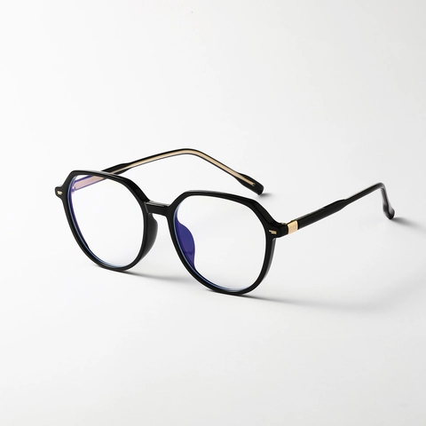 Occhiali Ottici Anti Luce Blu TR90 Montatura Grande Poligonale Per Donna Retro Moda Protezione UV400 Leggero