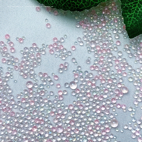 Gemischte Größe Irisierende Glasblasenperlen Für Nailart Und DIY Basteln Transparente Bunte Nageldekoration