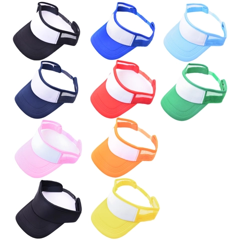 Unisex Outdoor Sports Cotton Mesh Sun Visor Adjustable Breathable Color Block Summer Fashion Sunshade Travel Hat For Men Women