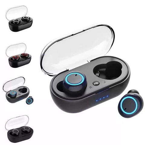 Y50 TWS Wireless Bluetooth Earbuds V5.0 Touch Control In-Ear Binaural Stereo With Charging Case LED Power Display Plastic