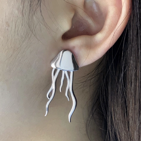 Orecchini A Medusa Acciaio Inoxidabile Tema Oceano Borchie Minimaliste Creative Per Donna Gioielli Vacanza