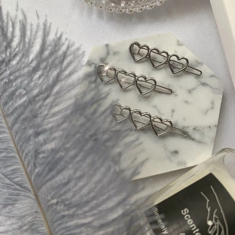 Hohle Stern Herz Haarklammern Silber Legierung Metall Y2K Süß Cool Stil Haarspangen Für Frauen Mädchen