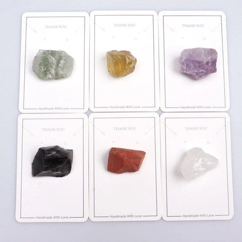 Campione Minerale Di Pietra Naturale Ametista Quarzo Rosa Citrino Cristallo Con Biglietto Di Ringraziamento Regalo Educativo