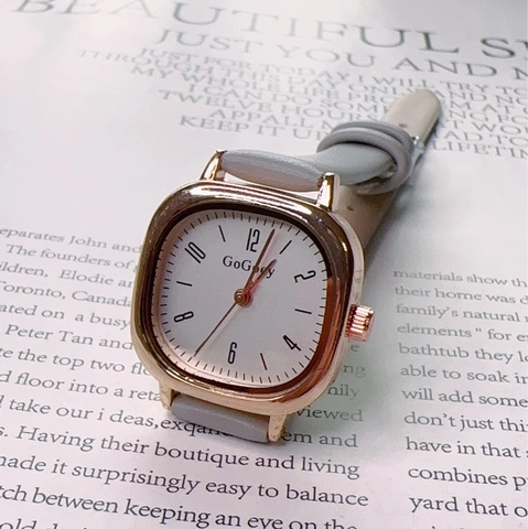 Vintage Women Quartz Watch With Square Alloy Case And Faux Leather Strap Retro Casual Wristwatch For Elegant Ladies