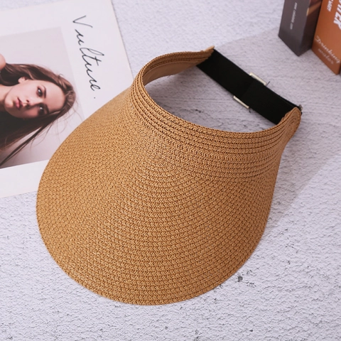 Sonnenschild Strohhut Faltbar Breite Krempe UV Schutz Sommer Strand Reisen Lässig Mode Für Herren Und Damen