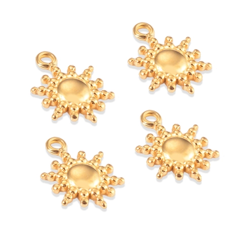 Ciondoli A Sole In Acciaio Inossidabile Per Creazione Gioielli DIY Accessori Celesti Per Collane Bracciali Orecchini