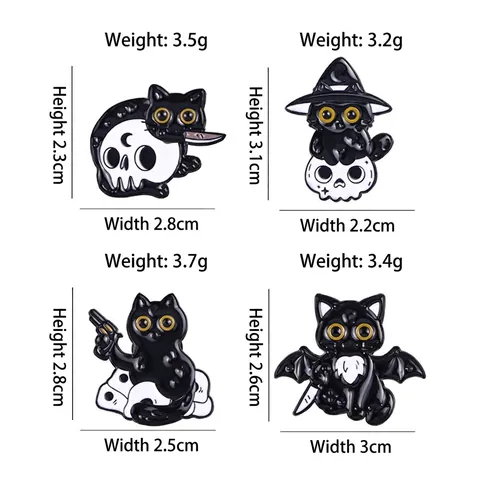 Cartoon Cat Enamel Pin Funny Animal Metal Brooch Zinc Alloy Badge For Jacket Bag Decoration Kawaii Aesthetic Novelty Gift