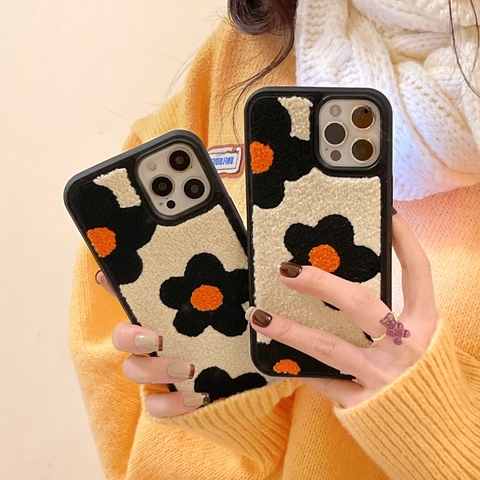 Funda de Teléfono de Felpa con Bordado de Patrón Animal Leopardo Cebra Para iPhone 17 16 15 14 13 Pro Max Antigolpes