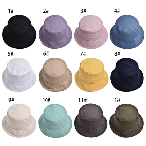 Sombrero De Pescador De Algodón Color Sólido Protección Solar Verano Aire Libre Informal Viaje Estilo Coreano Simple Suave
