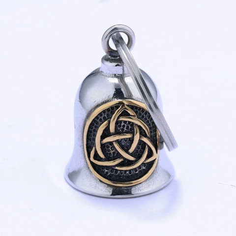 Collana Con Ciondolo Campanella Guardiana Nodo Celtico Acciaio Inossidabile Portafortuna Vikingo Per Motociclisti Uomo