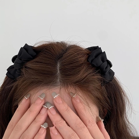 Molletta Per Capelli Con Fiocco In Raso Piccola Elegante Stile Francese Accessori Fermacapelli Per Donne E Ragazze