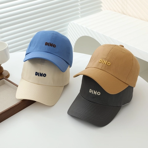 Kids Baseball Cap Cotton DINO Letter Embroidery Sunshade Adjustable Casual Hat For Boys Girls
