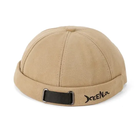 Gorro Docker Vintage De Algodón Ajustable Letra Bordada Retro Streetwear Gorro Cálido Para Hombres Mujeres