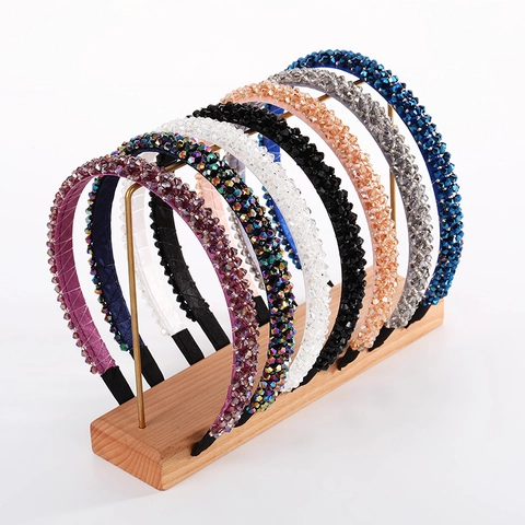 Elegant Beaded Headband With Multi-layer Glass Rhinestones Sparkly Hairband Fashion Hair Accessories For Women Girls