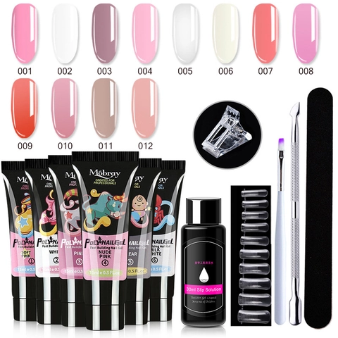 Kit Professionale Di Gel Poly Per Estensione Unghie Costruzione Rapida Manicure Qualità Salone Strumenti Nail Art DIY