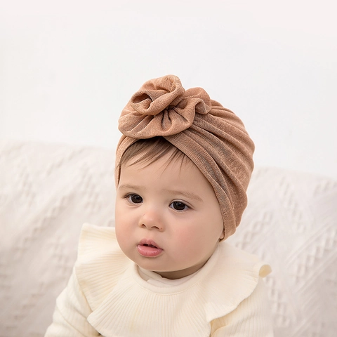 Baby Turban Mütze Blumen Donut Knoten Weich Elastisch Plissiert Säugling Kopfbedeckung Neugeborene Beanie Fotografie Requisiten