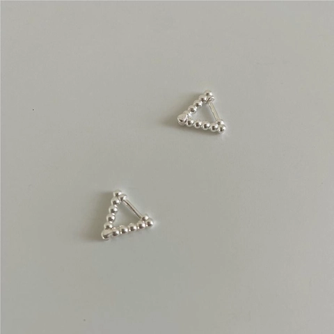 Dreieck Perle Ohrringe 925 Sterlingsilber Geometrisch Minimalistisch Koreanischer Stil Schmuck Für Frauen