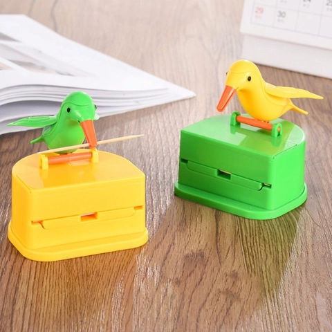 Distributore Automatico Di Stuzzicadenti A Forma Di Uccello Tipo Pressa Plastica ABS Decorazione Tavolo Cucina